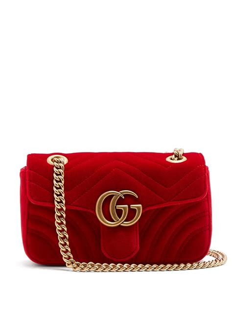 gucci bag red velvet|small gucci bag red.